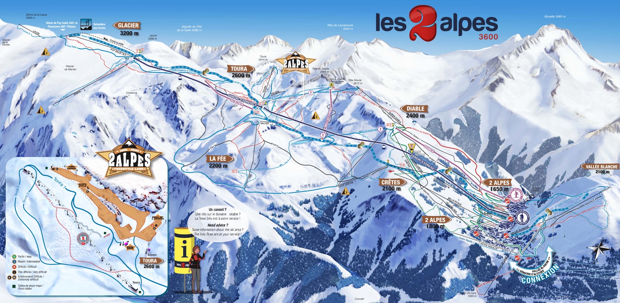 la tour ski map