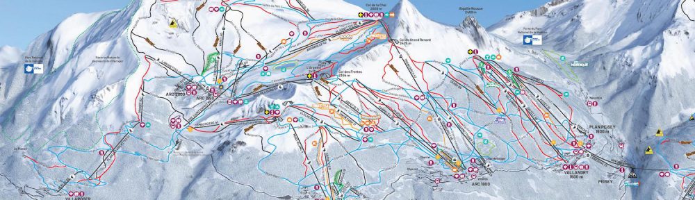 les arcs plan des pistes